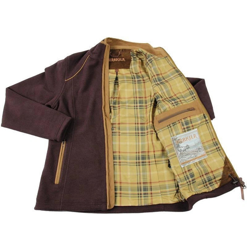 Härkila Sandhem Fleece Jacke Damen Farbe Dark Port Melange