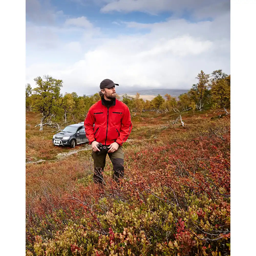 Härkila Kamko Fleecejacke wendbar - Braun / Rot