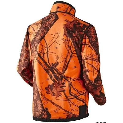 Harkila Grizzly Schwarz / Mossy Oak Blaze Wendbare GORE® Windstopper Fleecejacke.