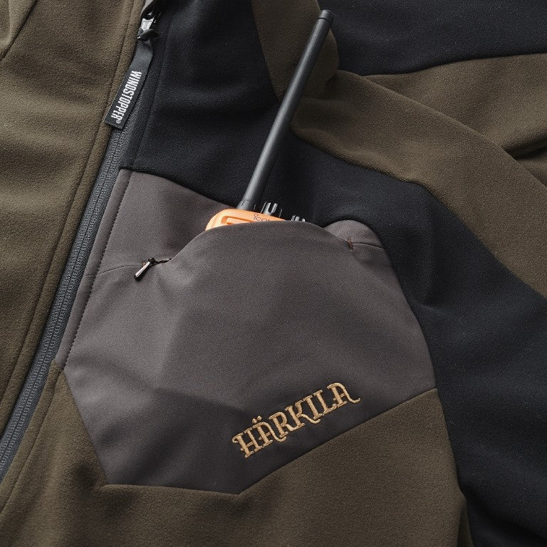 Härkila Thor Fleecejacke, Farbe Shadow Braun/Schwarz