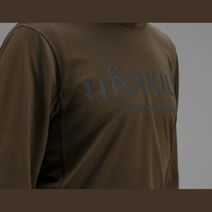 Härkila Mountain Hunter Langarm-T-Shirt, Farbe Hunting Green / Shadow Brown