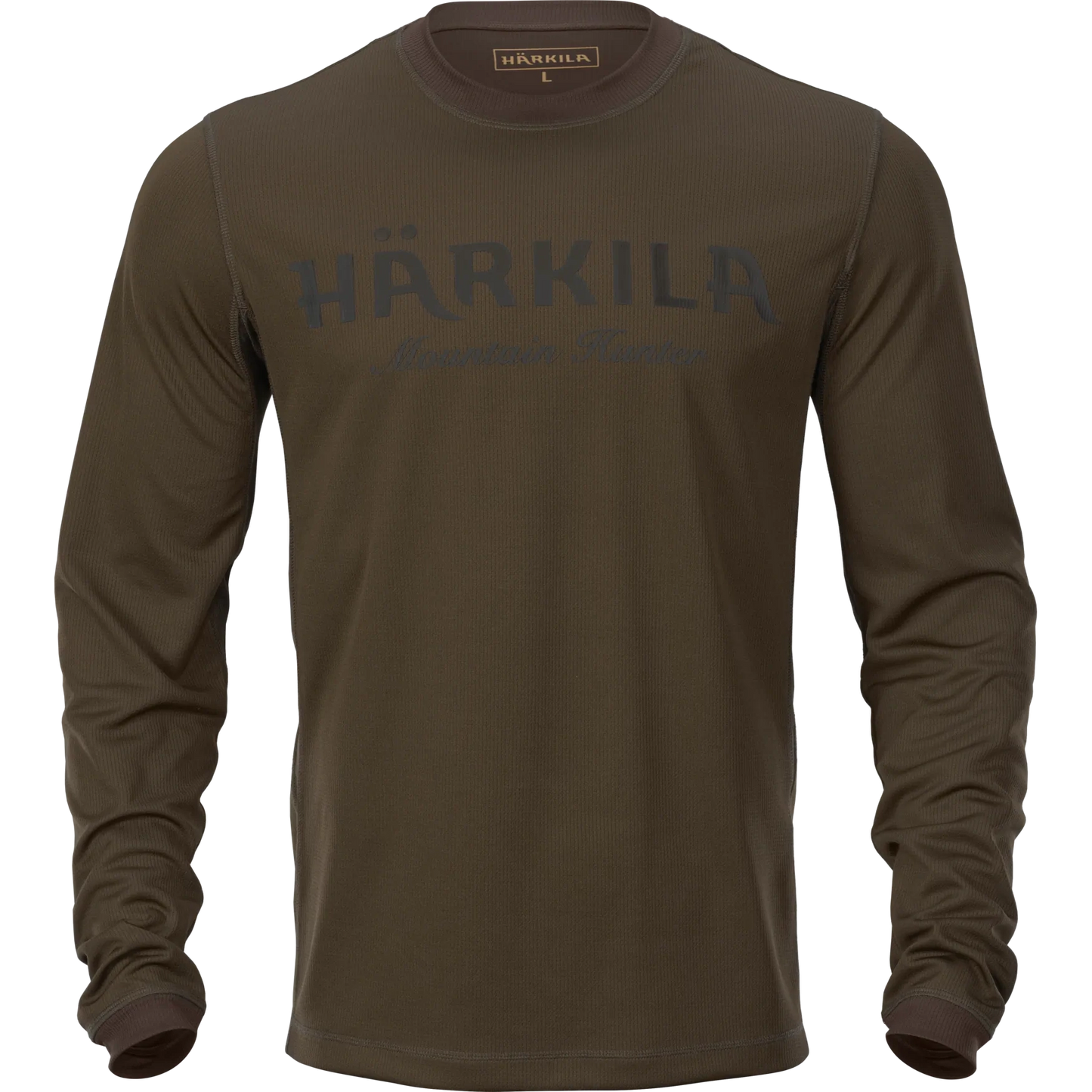 Härkila Mountain Hunter Langarm-T-Shirt, Farbe Hunting Green / Shadow Brown