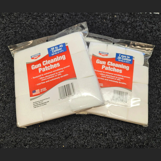Birchwood Casey Reinigungs-Patches Kal. .38 - .45Cal 500 Qty (2 1/4") / 7mm to .38 750 Qty (1-3/4")