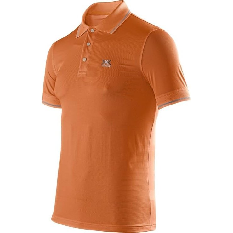 X-Bionic Travel Man OW Polo Shirt Herren Schwarz/Orange/Silbergrau