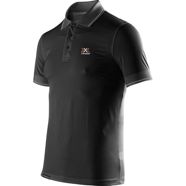 X-Bionic Travel Man OW Polo Shirt Herren Schwarz/Orange/Silbergrau