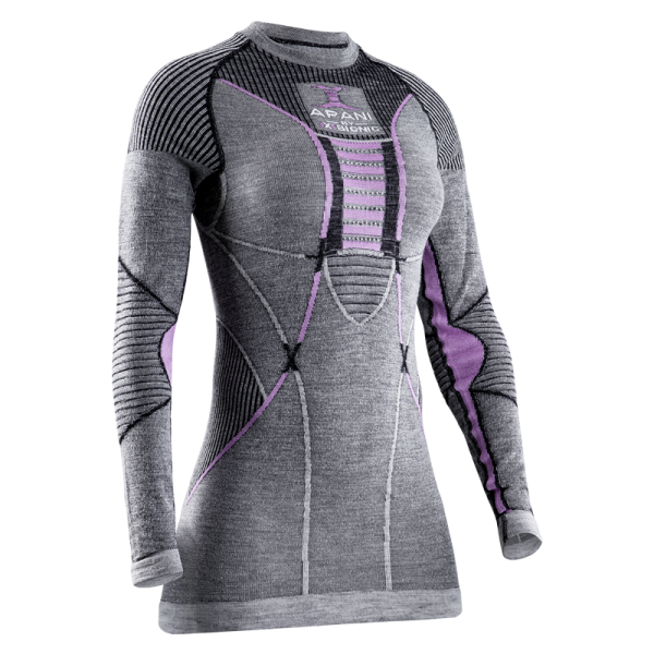 X-Bionic APANI 4.0 Merino Hose und Shirt im Set Frauen, Farbe Black/Grey/Pink