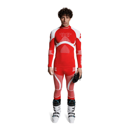 X-Bionic ENERGY ACCUMULATOR® 4.0 Unisex Unterhemd und Hose im Set SWITZERLAND, Farbe Rot/Weiss