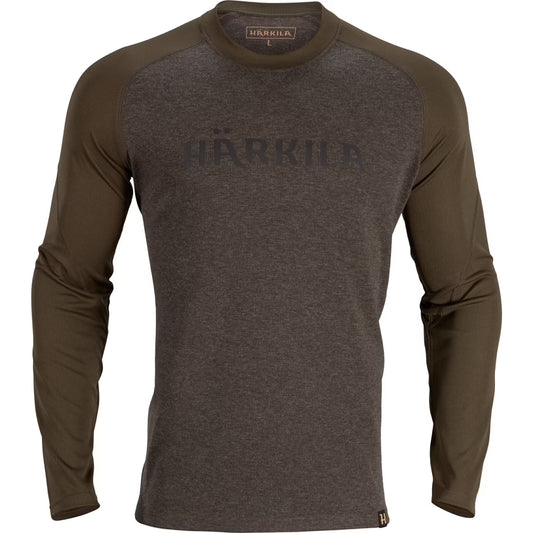 Härkila Metso L/S Langarm T-Shirt Herren, Farbe Willow Green