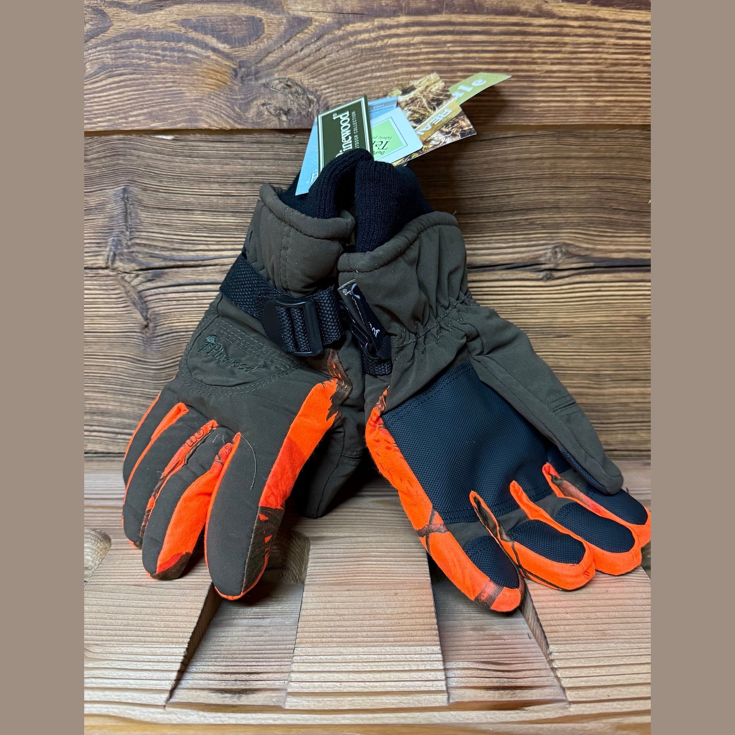 Pinewood Damen Winterhandschuh mit Membrane Grün/Orange