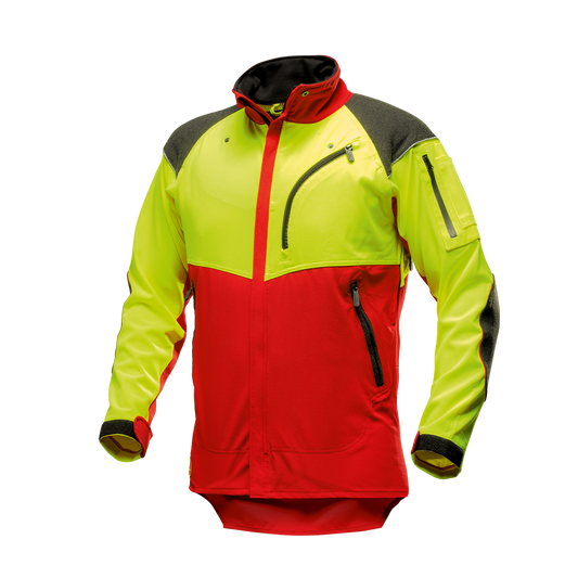 AX-MEN Forstjacke, rot/gelb