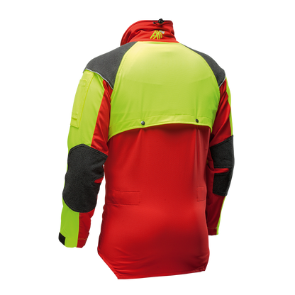 AX-MEN Forstjacke, rot/gelb