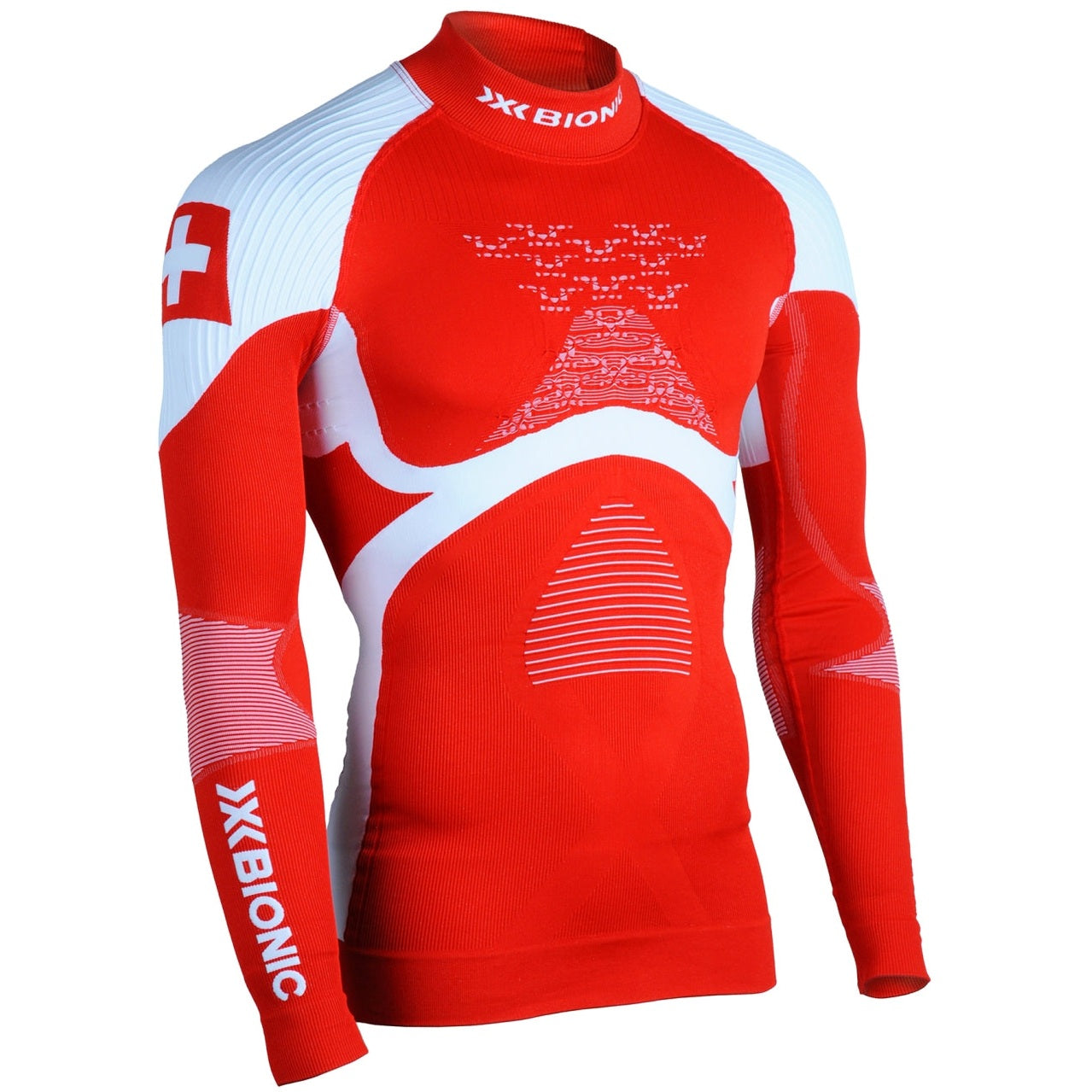 X-Bionic ENERGY ACCUMULATOR® 4.0 Unisex Unterhemd und Hose im Set SWITZERLAND, Farbe Rot/Weiss