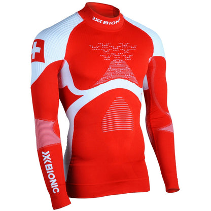 X-Bionic ENERGY ACCUMULATOR® 4.0 Unisex Unterhemd und Hose im Set SWITZERLAND, Farbe Rot/Weiss
