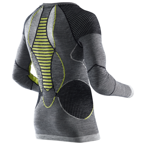 X-Bionic APANI 4.0 Merino Hose und Shirt im Set Herren, Farbe Black/Grey/Gelb