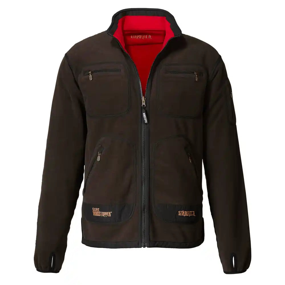 Härkila Kamko Fleecejacke wendbar - Braun / Rot