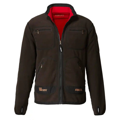 Härkila Kamko Fleecejacke wendbar - Braun / Rot