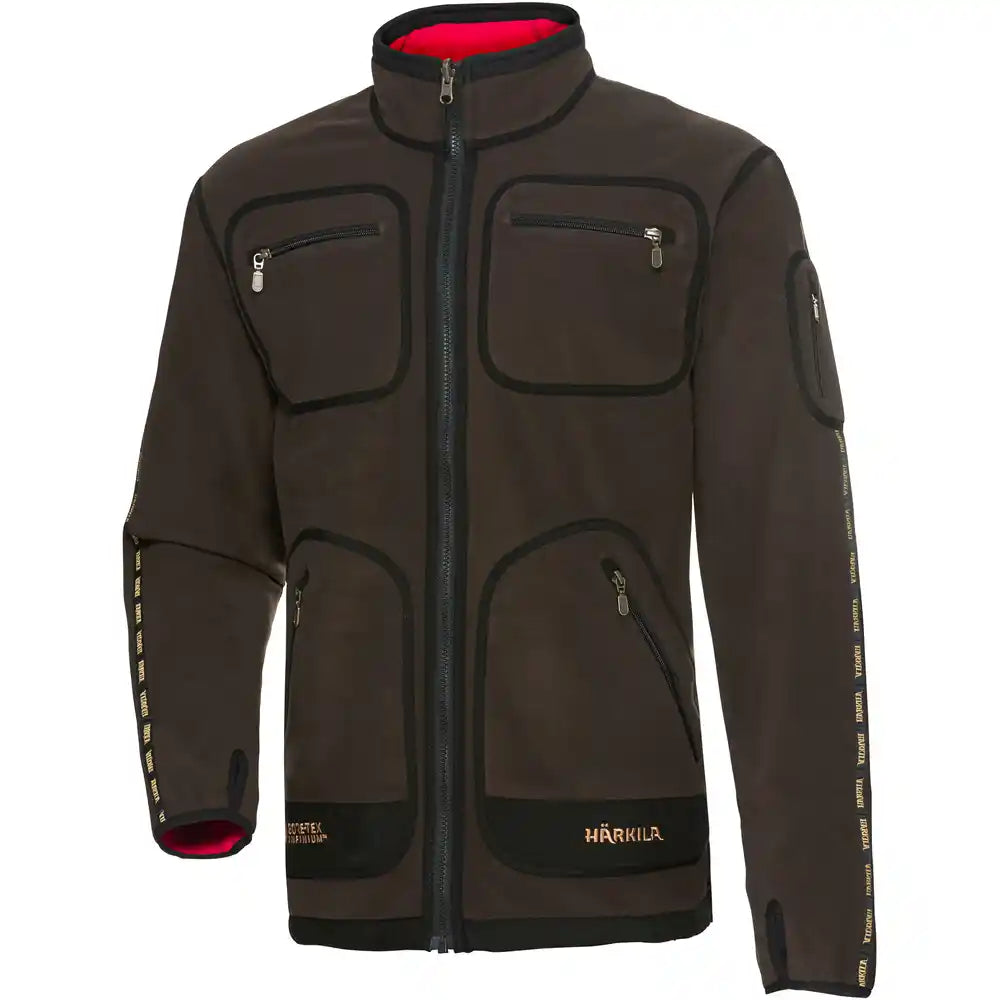 Härkila Kamko Fleecejacke wendbar - Braun / Rot