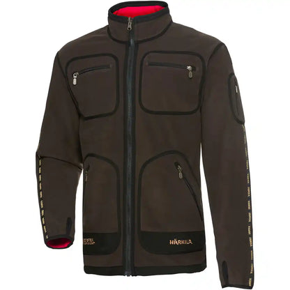 Härkila Kamko Fleecejacke wendbar - Braun / Rot