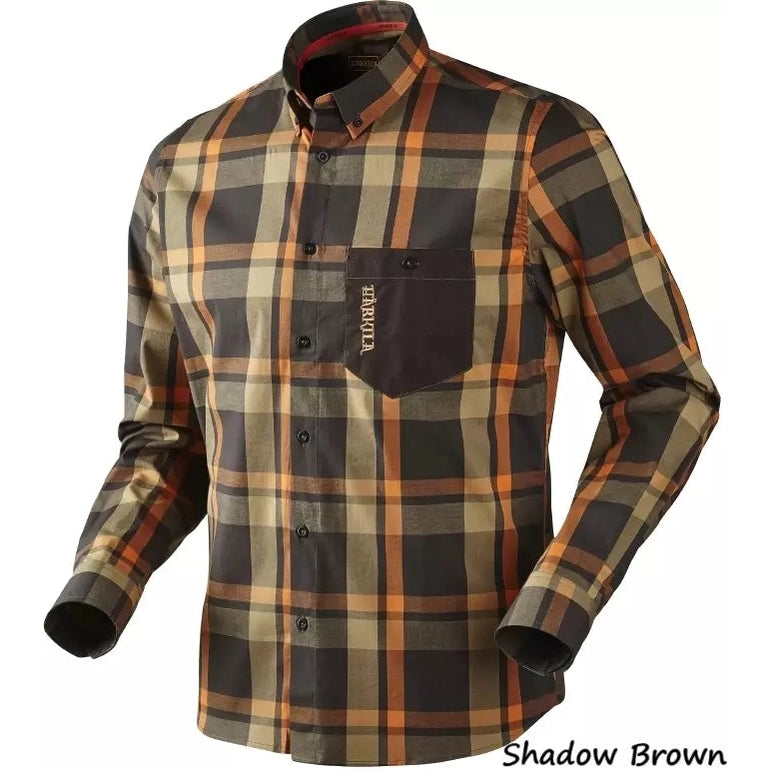 Härkila Amlet Hemd Herren Farbe Shadow Brown Check